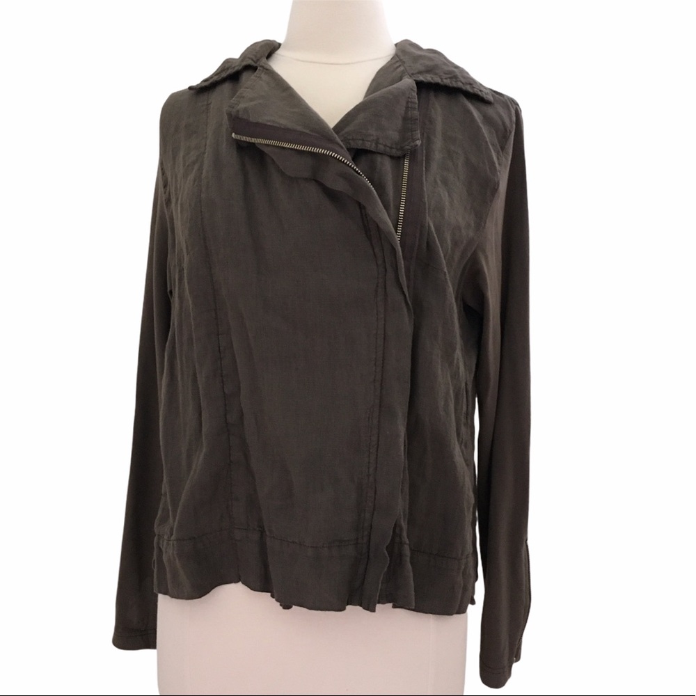 FLAX Wanderlust Linen Jacket Relaxed Java Small - Picture 8 of 15